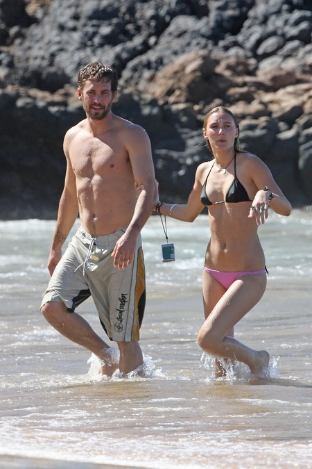 Paul Walker and girlfriend on Beach
